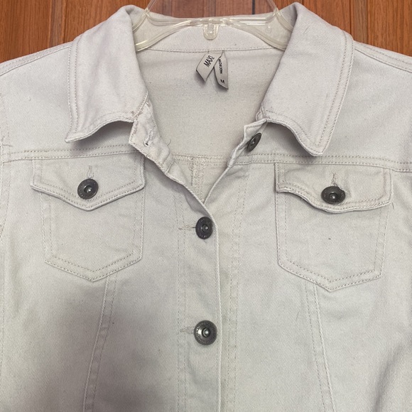 Max Rave Beige Denim Jacket Size M - Picture 2 of 10